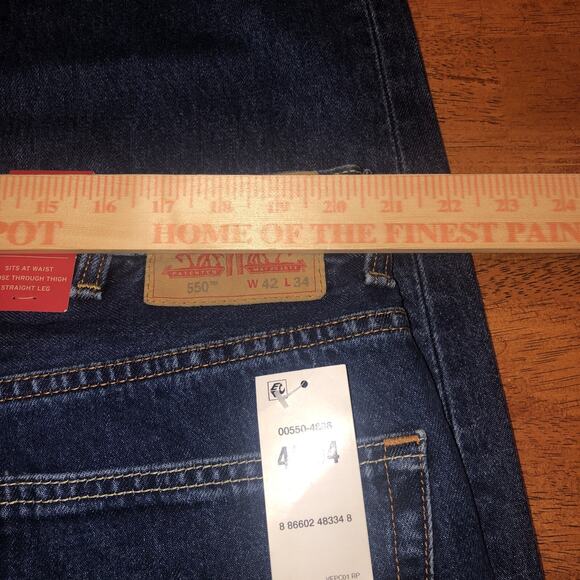 Levi's Men's Dark Blue Jeans 42x34 - Picture 8 of 11